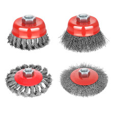 Wire Wheel Brush for 4 1/2 Angle Grinder, 5/8"-11 Thread Arbor,4 3 Inch Twist