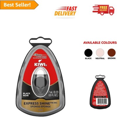 Compact Express Shoe Shine Sponge   Perfect for Travel & No-Mess Polish, Black