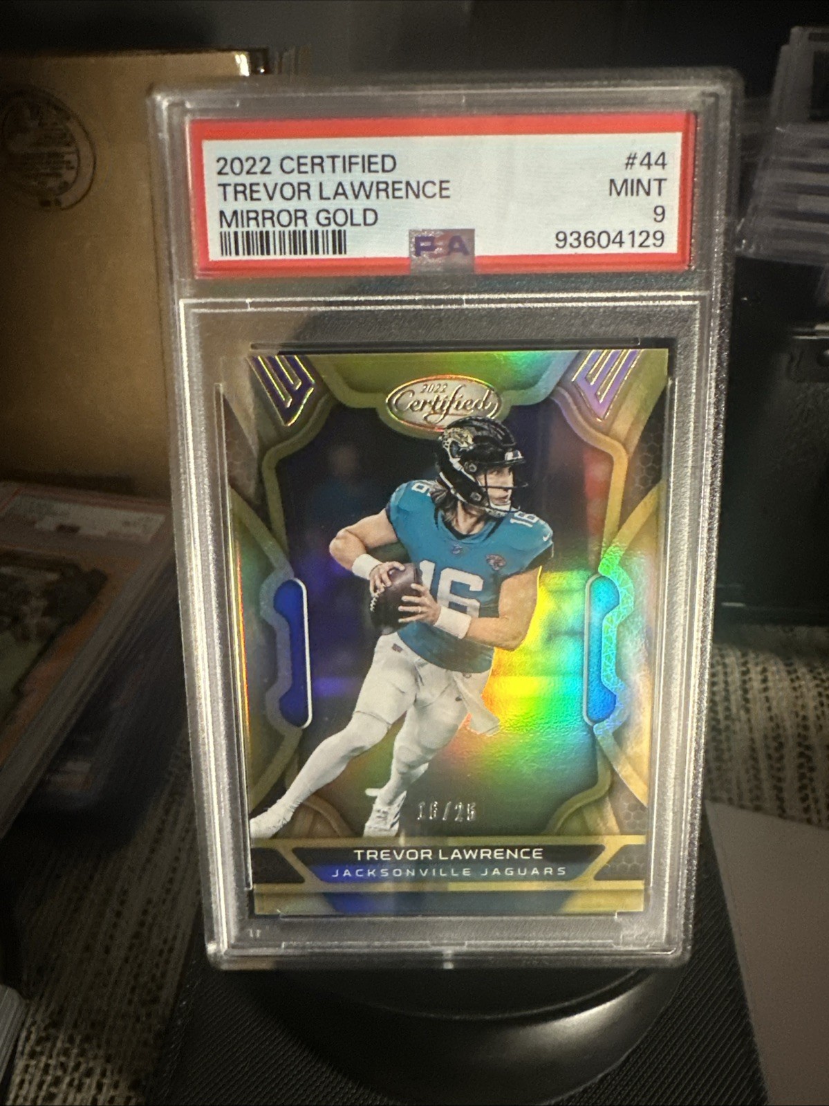 Trevor Lawrence 2022 Panini Certified - Mirror Gold /25 PSA 9 MINT