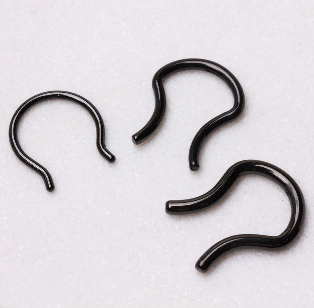 Retenedor de tabique enchapado en PVD negro RET001