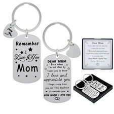 Thoughtful Mom Keychain Gift for Her Durable, Lightweight, and Mom Love You