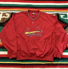 Nike St. Louis Cardinals MLB Red Pullover Windbreaker Jacket Size L