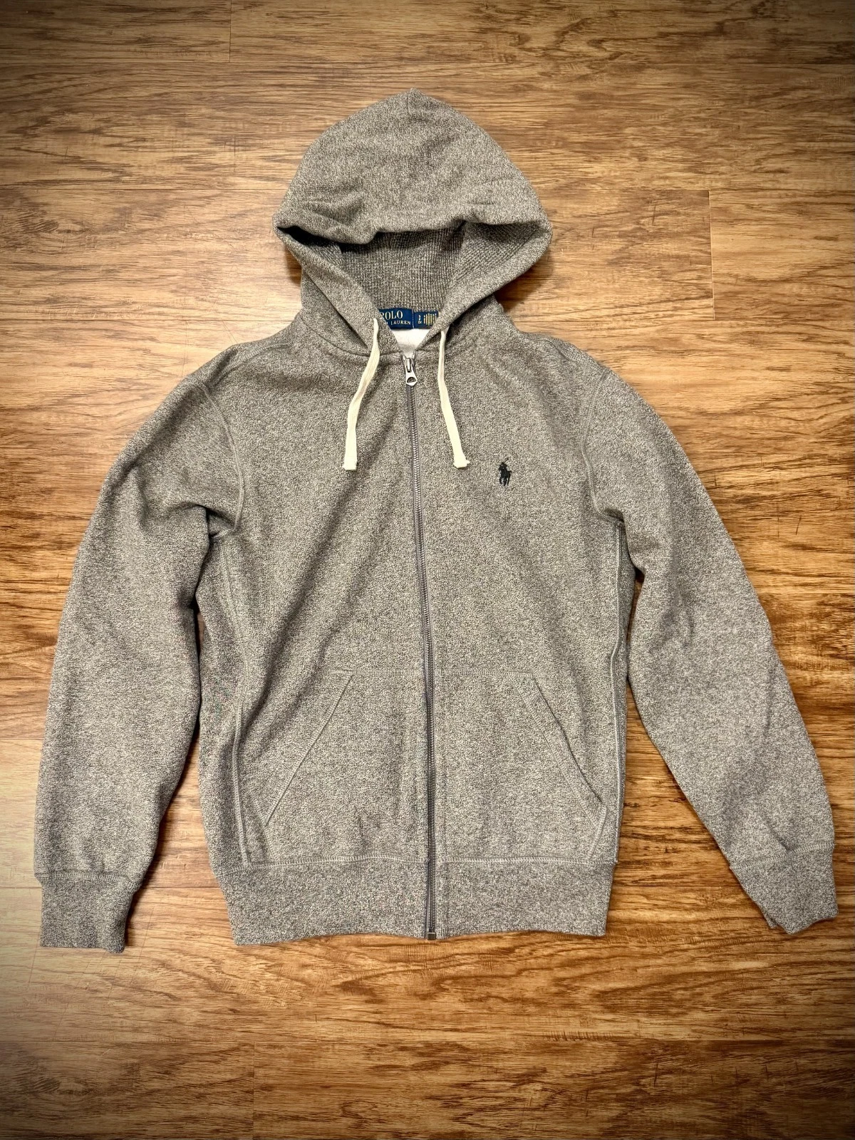 Polo Ralph Lauren Hoodie Men’s S Full Zip Up Heather Gray Worn Twice