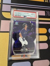 2023 Bowman Chrome Sapphire Juan Brito 1st Purple Refractor /25 PSA 10