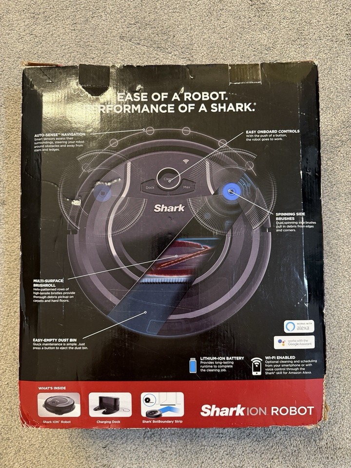 Shark ION Robot R75 RV750 Wi-Fi Vacuum Open Box Complete Tested | eBay