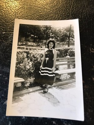 Vtg Photo 1940s Pretty Girl by McCarren Park Brooklyn & 1950s JR HS Grad Pic