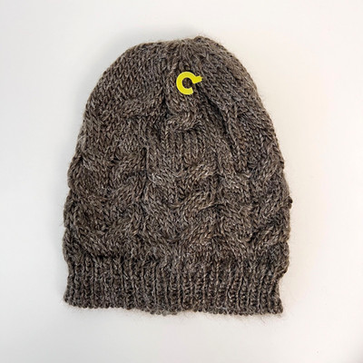 D.P. Outdoors Cable Knit Beanie Hat Metallic Brown Fall Winter Warm Toque New