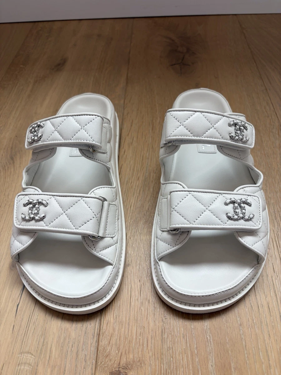 CHANEL Solid Low (1-1.9 in) Heel Height Sandals for Women for sale