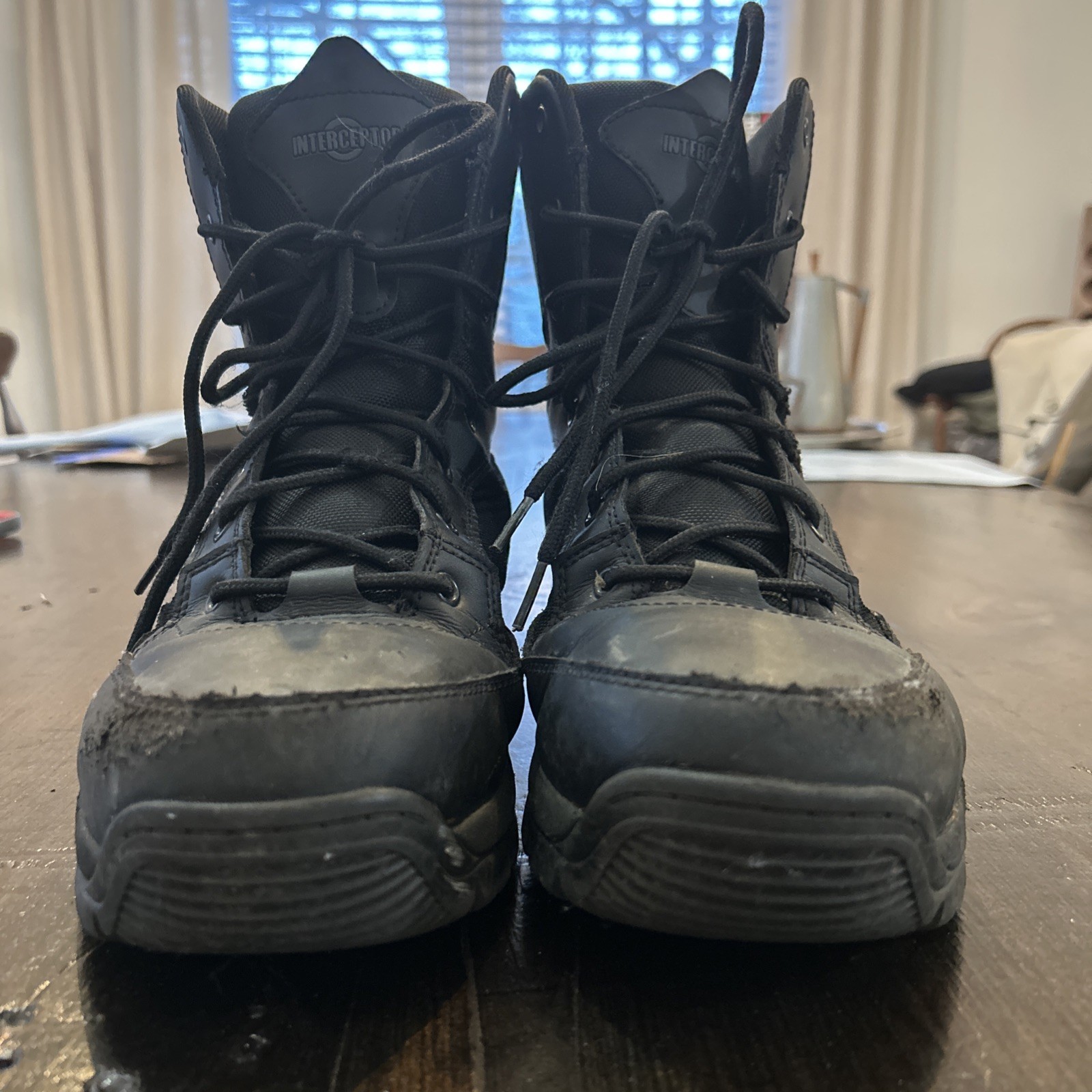 Interceptor Black Leather Force Tactical Steel To… - image 4