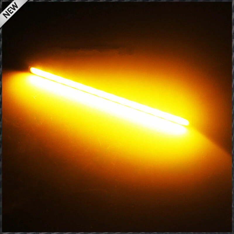 2XUltra Slim Switchback White/Amber Lights LED Daytime Running Fog Lamps DRL Kit - Image 4 of 4