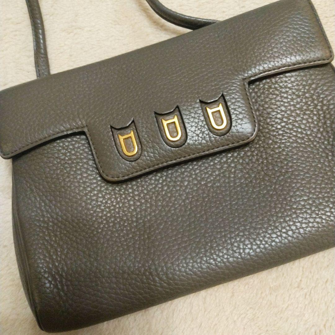 DELVAUX D metal charm crossbody shoulder bag vintage green from 