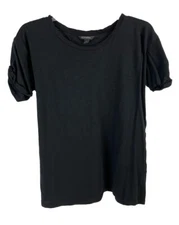 banana republic women's black short sleeve tee size S
