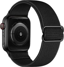 Matte Black Nylon Apple Watch Band 38Mm 40Mm 41Mm 42Mm 44Mm 45Mm 46Mm 49Mm