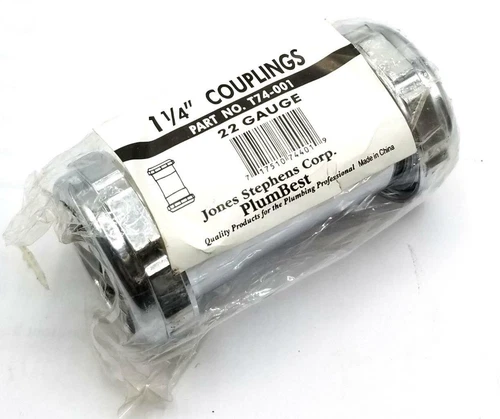 Jones Stephens T74-001 1-1/4" Coupling 22 Gauge - Picture 1 of 2