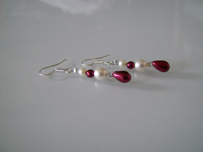 Boucles d'oreilles mariage longues en cristal et perles Elisa - Princesse d'un Jour