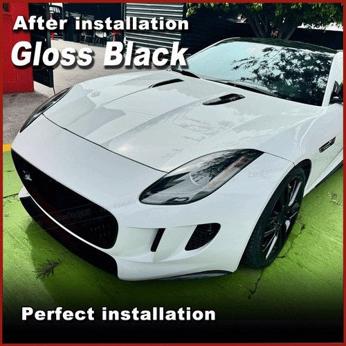 Glanz Schwarz Front Kühlergrill Frontgrill Grill Für Jaguar F-type Coupe 2013-16 - Afbeelding 7 van 8