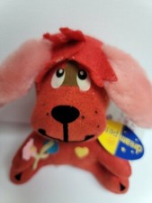 Dakin Dream Pet-Rufus The Pink Eared Dog-Carrying Flowers A Loving Heart 5"