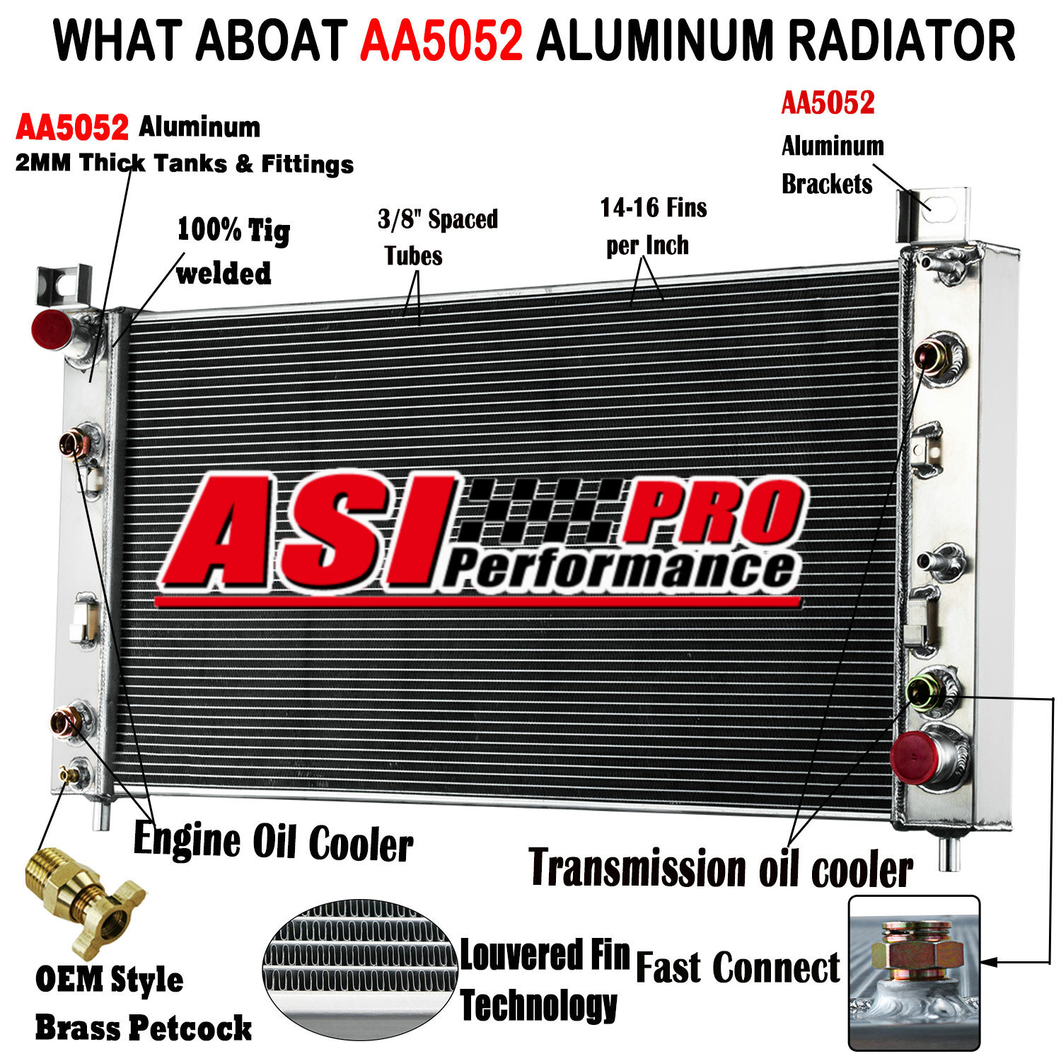 Radiator For 2001-02 Chevy Silverado GMC Sierra 2500 HD 3500 C6500 C7500 B7 8.1L