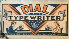 1920's to 1930's Lithographed Tin 'Dial' Typewriter, Louis Marx in Original Box