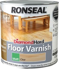 Ronseal Diamond Hard Coloured Interior Satin Floor Varnish 2.5L All Colours