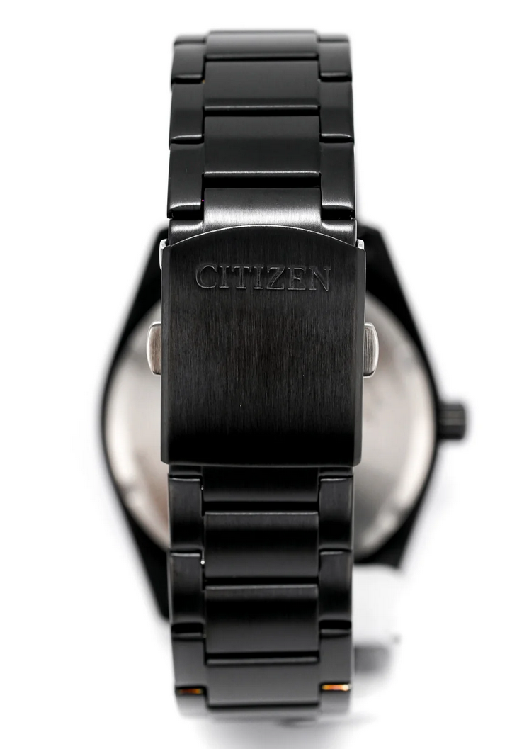 Citizen Orange Dial Black Case Bracelet Eco-Drive Men