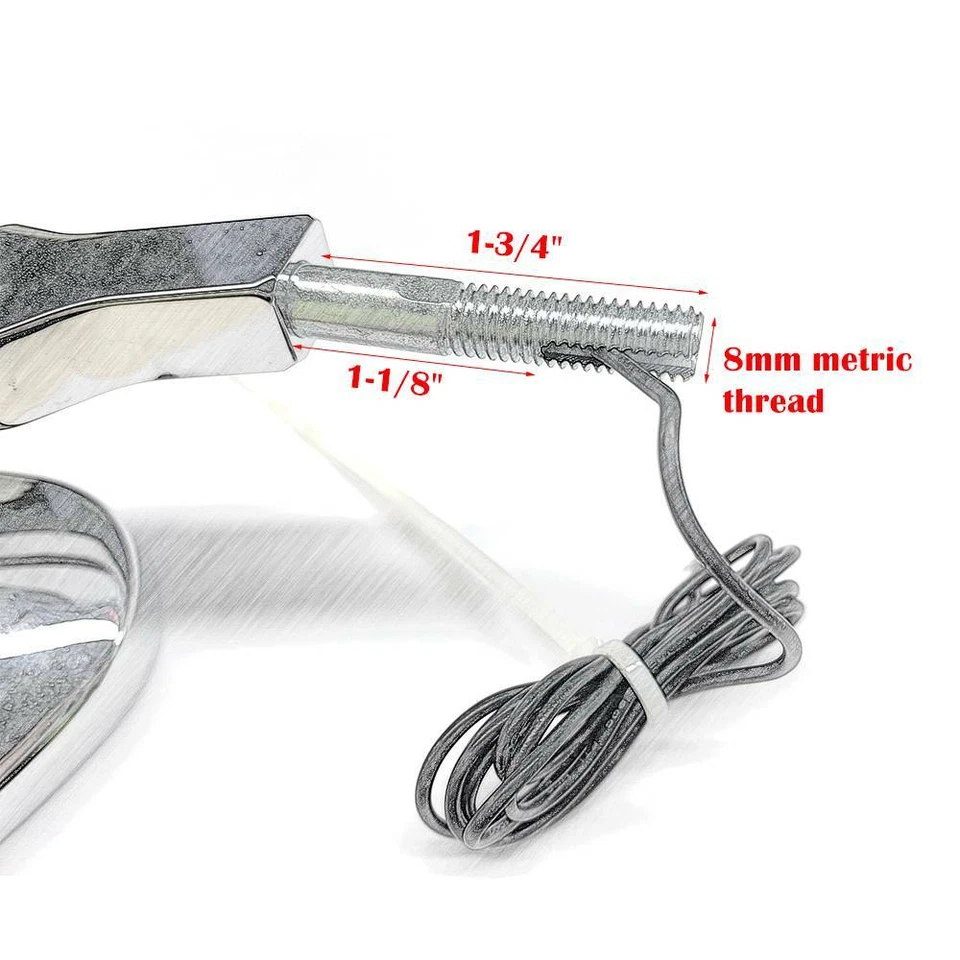 Espejos retrovisores laterales LED cromados para modelo Harley 1997-up (excepto VRSCF) nuevos Foto 4 de 4