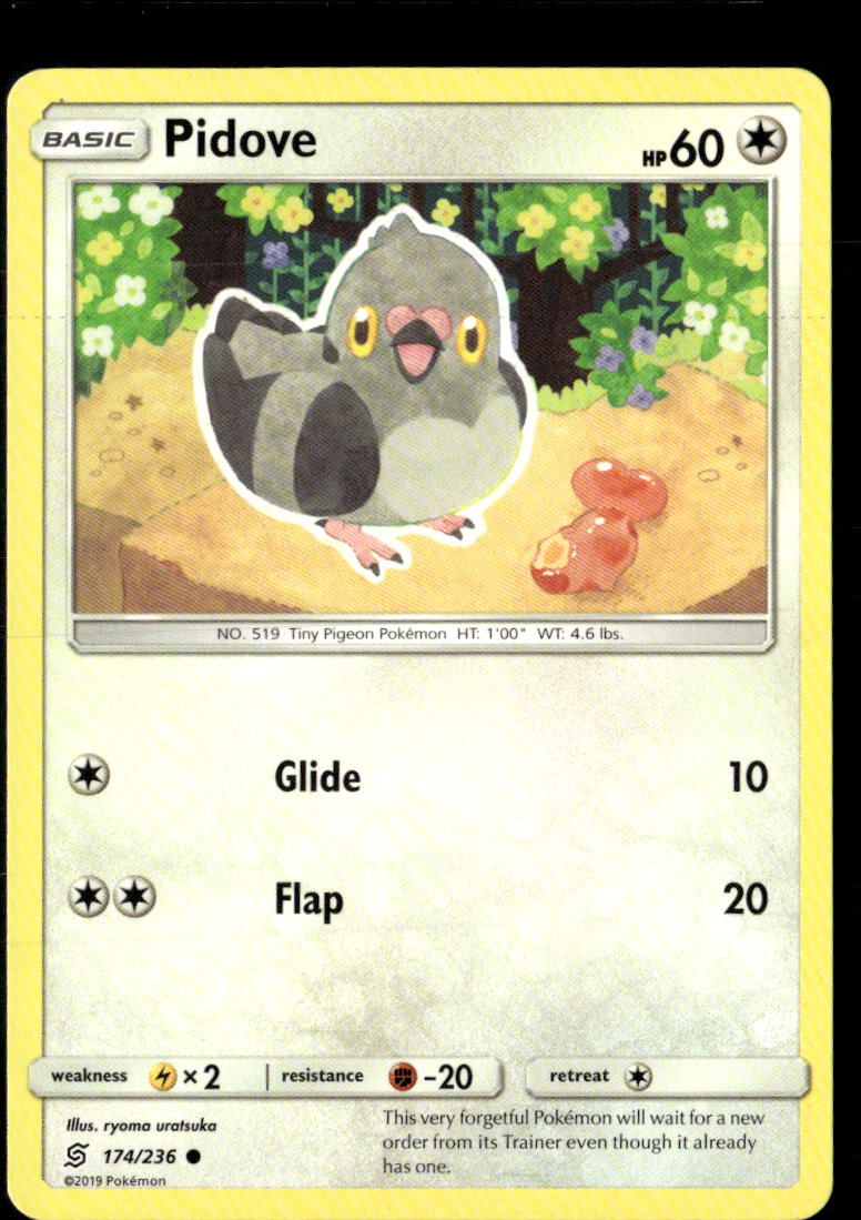 Pokemon Pidove 174/236 Unified Minds Non Holo Common  2 Card Lot