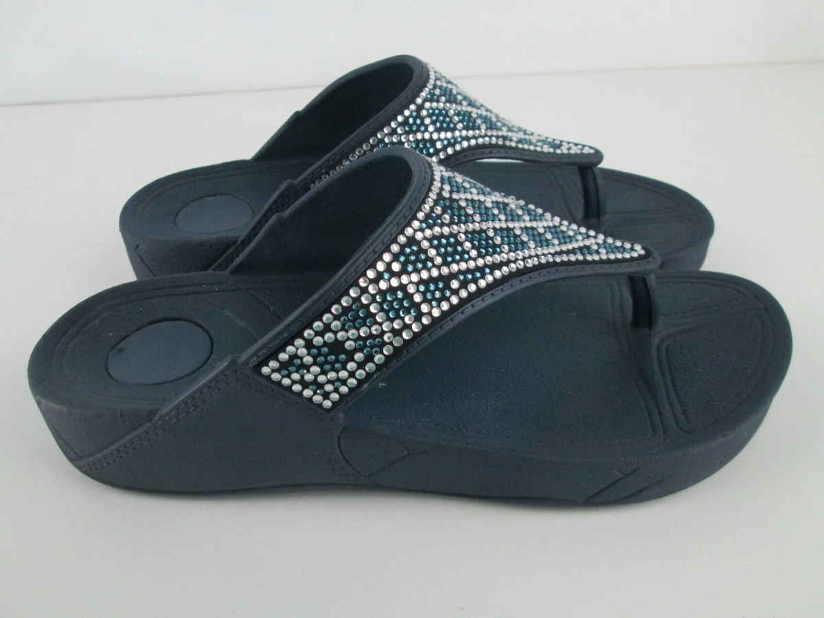 Blue sequin sandals 2025