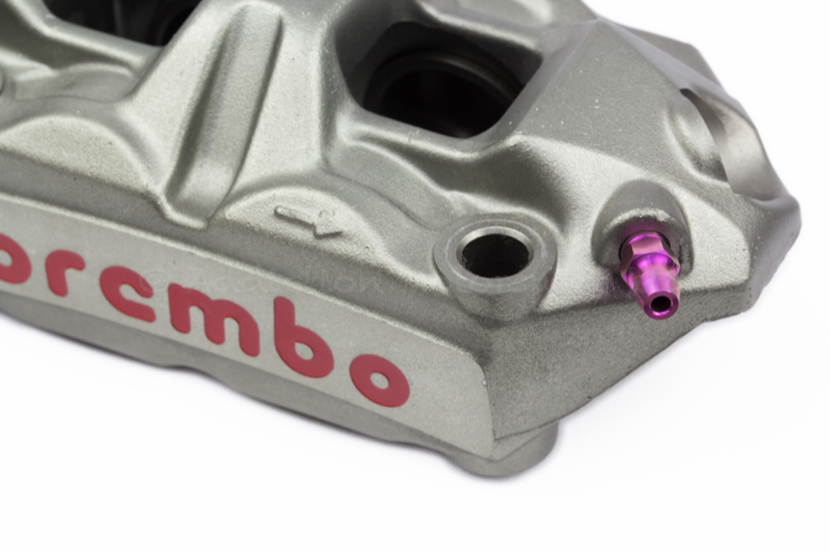 2x Titanium Purple Bleed Nipple Screws Brembo M4, M50 Brake Calipers M8