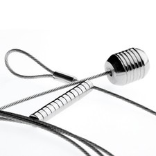 Fotolina magnetyczna / linka fotograficzna STEEL 200 cm, z drutu stalowego, 15 magnesów