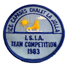 Patch Skate Ice Capades Chalet La Jolla 1983 Vtg I.S.L.A. Team Competition
