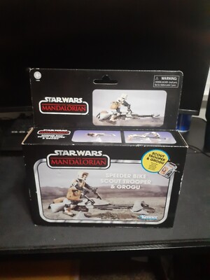 Star Wars: The Mandalorian Vintage Speeder Bike, Scout Trooper and