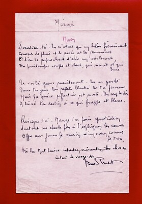 Lettre Autographe Signée Francis Carco - 1912 - Poème Illustré - Manuscrit Original