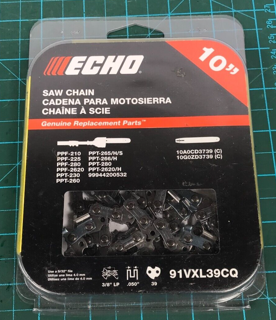 Echo 10" Saw Chain Replacement Genuine 91VXL39CQ 3/8" LP NEW IN PACKAGE