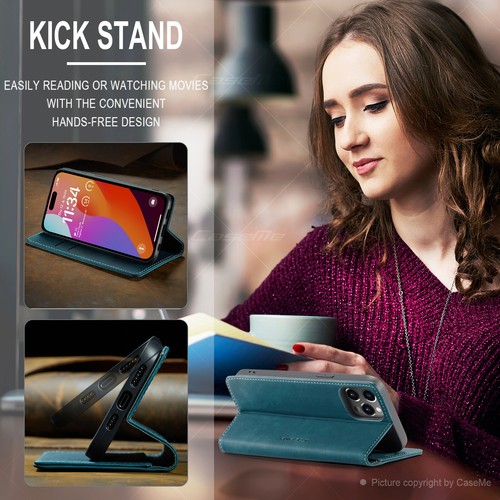 For Samsung Galaxy A22 A33 A34 A53 Retro Leather Magnetic Flip Wallet Case Cover - Picture 51 of 57