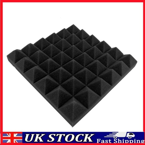 10pcs Soundproofing Foam Pads Studio Room Sound Treatment Foam (Black