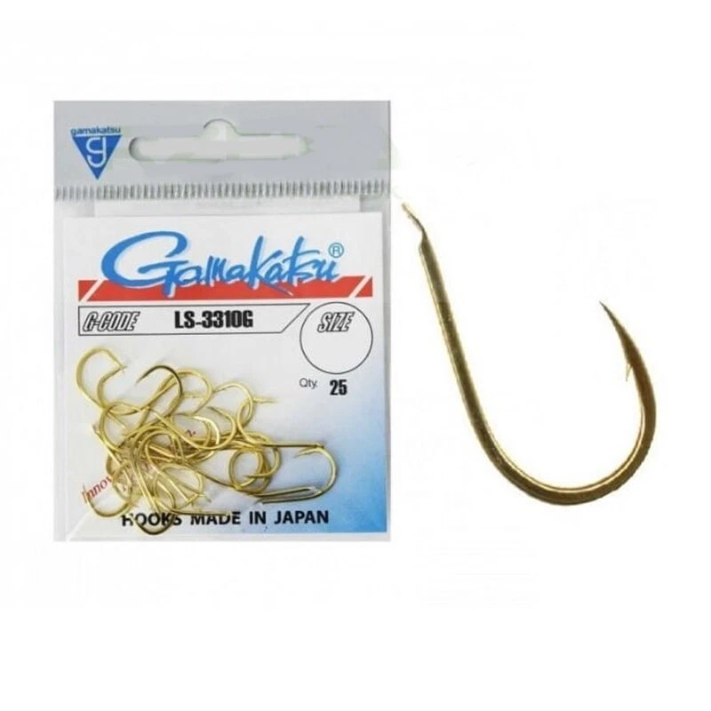 Gamakatsu LS 3310 G GOLD BUSTA DA 25 PZ ROBUSTISSIMO CARPA LAGO O FIUME