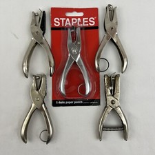 Lot of 5 Single Hole Paper Punch Round Circle Holes 5 sided