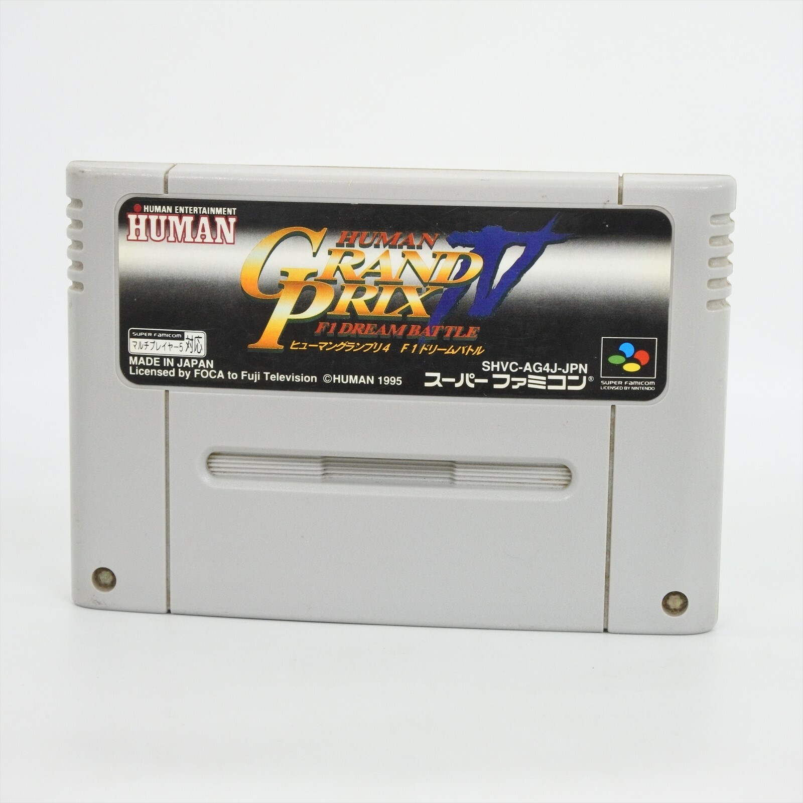 Super Famicom HUMAN GRAND PRIX IV 4 F1 DREAM BATTLE Cartridge Only Nintendo sfc
