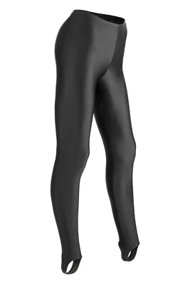 Damen Leggings + Steg Anthrazit Voltigierhose elastisch shiny stretch Sporthose - Bild 1 von 2
