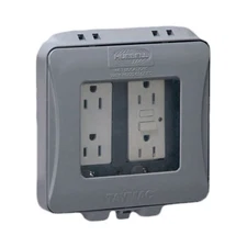 TayMac ML2500G Two-Gang Weatherproof Expandable Extra Duty In-Use Cover Gray ...