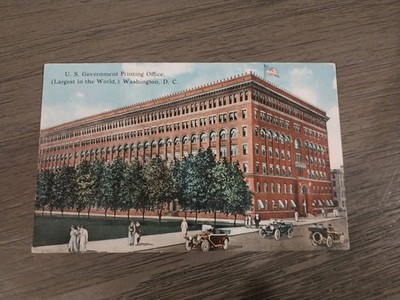 Post Card Us Government Printing Office Washington Dc Unused Vintage 