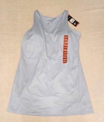 Gap Fit Active Tank Dress Women Size XL Blue Stretch Shelf Bra Inner Shorts NWT
