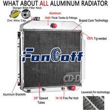 Aluminum 3 Row Radiator For 1957-1960 58 59 Ford F100 Truck 3.6l 4.4l 4.8l5.8l.