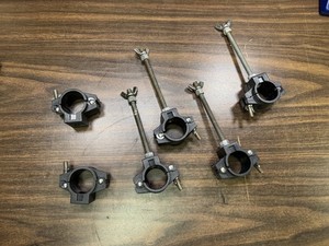 6 Pack Of Stage Light Clamps - 1.5” Tube Couplers - Accessory Clamp - Rack Clamp
