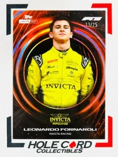 LEONARDO FORNAROLI 2025 Topps F1 F2 75 Lights Out Next Gen Orange 13/25