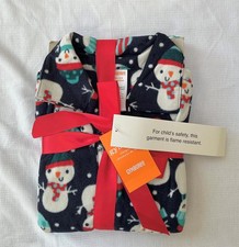 NWT Vtg Gymboree boys Christmas navy snowman fleece 2 pc pajamas pjs 18-24 m