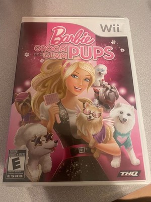 Nintendo Wii Barbie Groom and Glam Pups game ( free shipping to Canada )