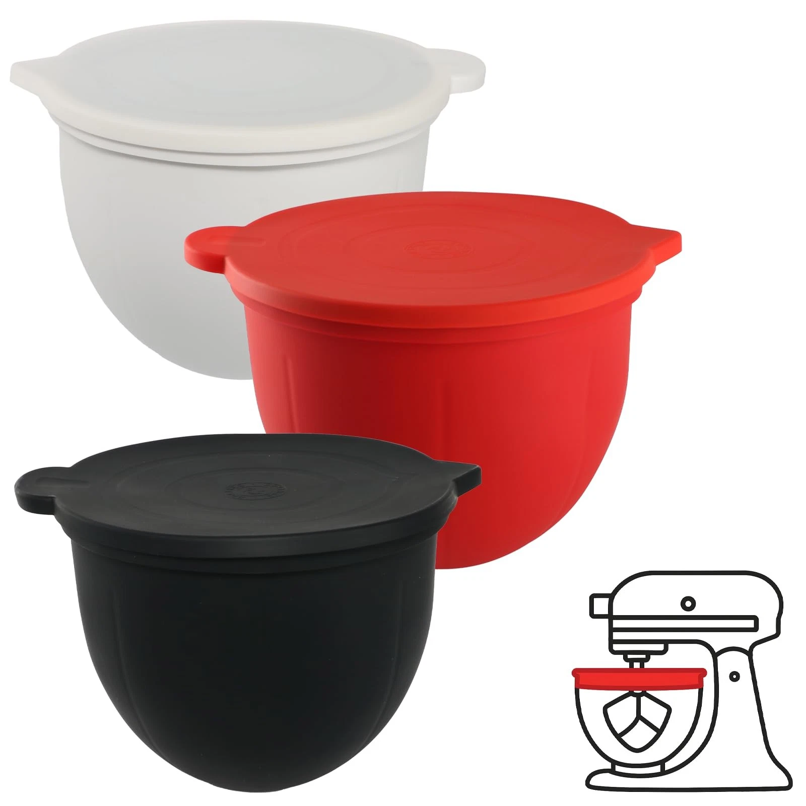 Silicone Liners for KitchenAid 5 Quart Stand Mixer - Stand Mixer for 4.5 Quar...