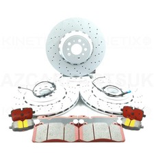 FOR BMW M4 G82 G83 COMPETITION DRILLED FRONT REAR BRAKE DISCS PADS 380mm 370mm
